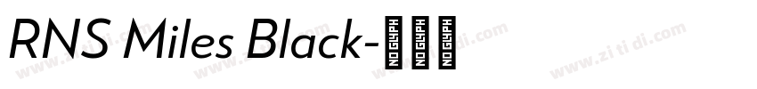 RNS Miles Black字体转换